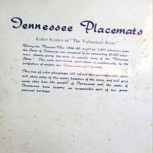 Tennessee Placemsts - 6 Scenes Of The Volunteer State